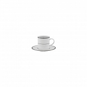 Чашка кофейная (90 мл) с блюдцем (11 см), фарфор, серия ETHEREAL WHITE
