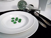Набор столовой посуды обеденный, 41 предмет, фарфор, серия WHITE TEARS PORCEL  магазин «Аура Дома»