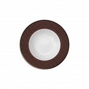 Тарелка суповая фарфоровая, PETALA SIMPLES ETHEREAL CHOCOLAT, д. 22 см PORCEL  магазин «Аура Дома»