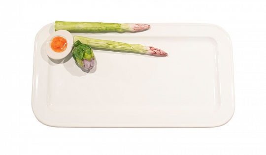 Блюдо прямоугольное керамическое "Овощи", р. 35х25 см