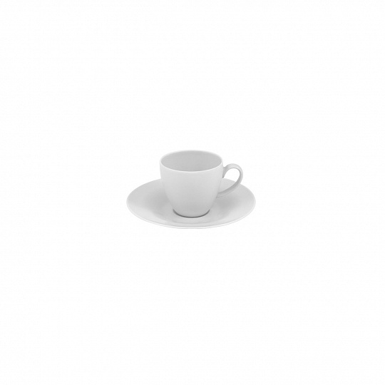 Чашка кофейная фарфоровая, объем 100 мл, BALLET WHITE