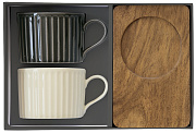 Набор чайный фарфоровый TAKE A BREAK: чашка с подставкой (2 шт) в подарочной упаковке Easy Life магазин «Аура Дома»