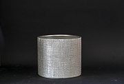 Кашпо цветочное керамическое декоративное, цвет серебряный, размер: 13х13х12,2 см