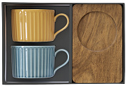 Набор чайный фарфоровый TAKE A BREAK: чашка с подставкой (2 шт) в подарочной упаковке Easy Life магазин «Аура Дома»