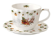 картинка Чайная пара фарфоровая NOSTALGIC CHRISTMAS, объем 320 мл в подарочной упаковке  магазин «Аура Дома»