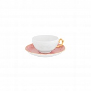 Чашка чайная (250 мл) с блюдцем (15 см), фарфор, серия VIVIAN