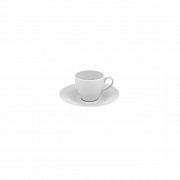 Чашка кофейная фарфоровая, объем 100 мл, BALLET WHITE
