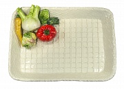 Блюдо прямоугольное с плетеным основанием, керамика, 39x29 см, серия "Овощи" Aura Doma магазин «Аура Дома»