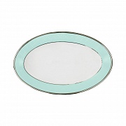 Блюдо сервировочное овальное, длина 31см, набор столовой посуды ETHEREAL BLUE, фарфор