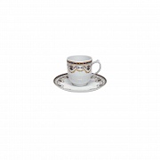 Чашка кофейная (120 мл) с блюдцем (12 см), фарфор, серия MOZART
