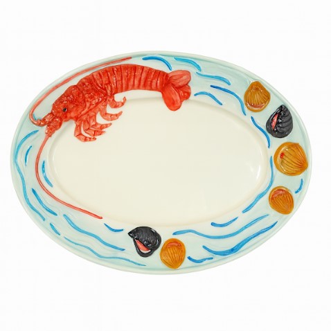 Блюдо овальное керамическое "Лобстер", размер: 46x32 см