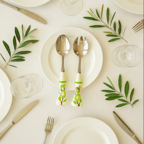 Набор ложек для салата (2 шт), "Оливки"