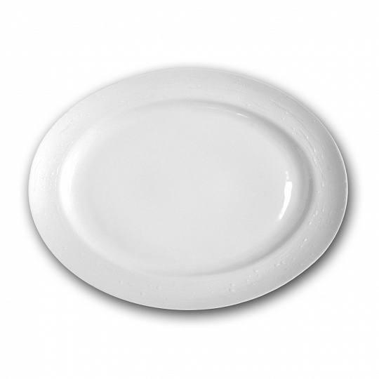 Блюдо овальное фарфоровое OLYMPUS WHITE TEARS, размер: 35х26 см