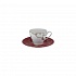 Чашка чайная (260 мл) с блюдцем (17 см), фарфор, серия GOLD RUBY