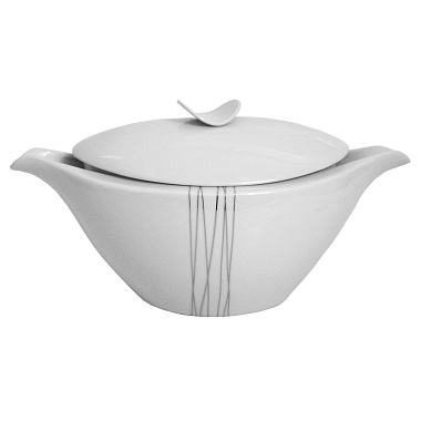 Супница, 37х23 см, 3 л, фарфор, серия NEW CICLONE