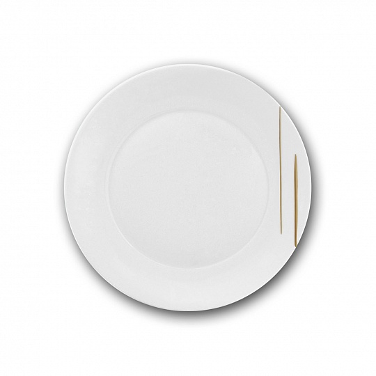 Тарелка закусочная, 27 см, фарфор, серия GOLDEN TOUCH