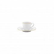 Чашка кофейная фарфоровая, объем 100 мл, BALLET GOLDEN