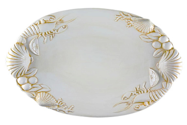 Блюдо плоское овальное, керамика, 48x31 см, серия "Лобстер"