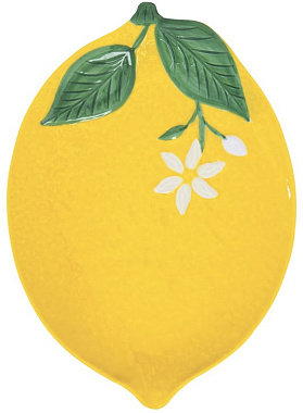 Блюдо сервировочное фарфоровое FLEURS ET CITRONS, размер: 30x22 см