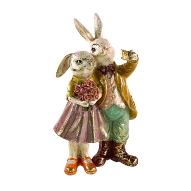 Статуэтка Декоративная фигурка кролика для селфи, 13x10x23 см
