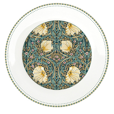 Тарелка десертная фарфоровая WILLIAM MORRIS BLACK, д. 19 см
