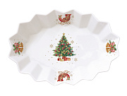 картинка Блюдо сервировочное фарфоровое CHRISTMAS TALE, размер: 25x17 см в подарочной упаковке  магазин «Аура Дома»