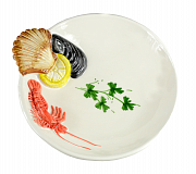 Блюдо круглое керамическое "Лобстер", д. 21 см цветное