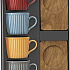 Набор кофейный фарфоровый TAKE A BREAK: чашка с подставкой (4 шт) в подарочной упаковке