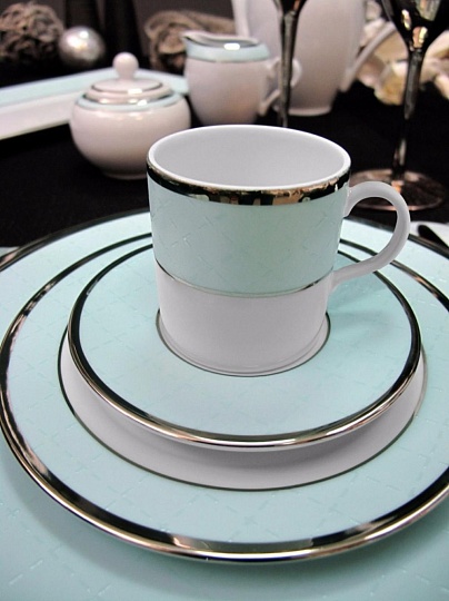 Набор посуды чайный, 15 предметов, фарфор, серия ETHEREAL BLUE