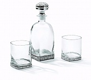 картинка Набор для виски ROSSINI: декантер и бокалы (2 шт) в подарочной упаковке Chinelli магазин «Аура Дома»