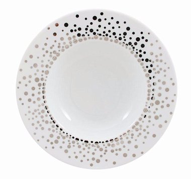 Тарелка суповая фарфоровая PETALA SIMPLES SILVER RAIN, д. 22 см