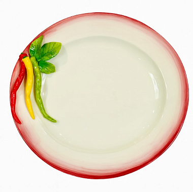 Блюдо овальное керамическое "Перец" размер: 40х34 см