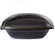 картинка Емкость для запекания с крышкой CULINARIO размер 22,0 x 13,7 x 36,5 cm цвет черный примерно на 4 человек  магазин «Аура Дома»