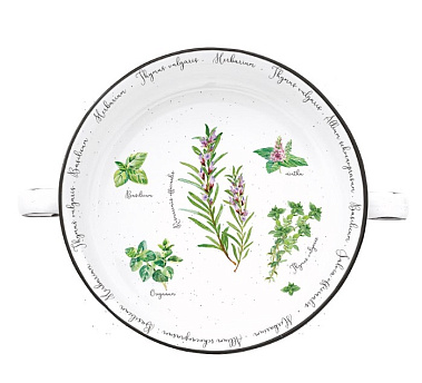 Блюдо глубокое фарфоровое HERBARIUM, д. 20 см