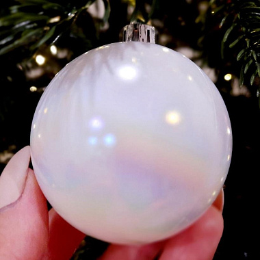 Шар новогодний, перламутровый диамерт 10 см
