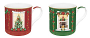 Набор кружек фарфоровых FESTIVE AVENUE (2 шт), объем 300 мл в подарочной упаковке  магазин «Аура Дома»