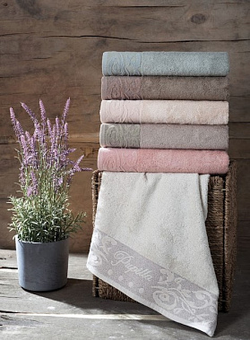 Полотенце махровое FANTAZI, состав: 100% хлопок, размер: 50х90 см, цвет: бежевый