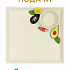 Блюдо квадратное керамическое "Ракушки", размер: 32x32 см