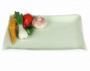 Блюдо прямоугольное, керамика, 23х16 см, серия "Овощи" Aura Doma магазин «Аура Дома»