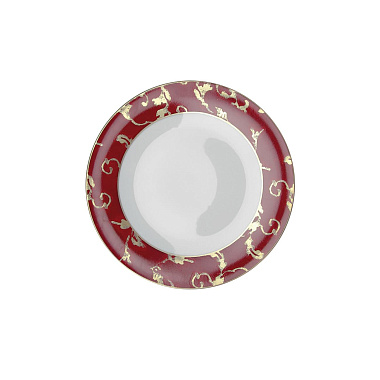 Тарелка десертная, 22 см, фарфор, серия GOLD RUBY