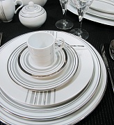 Набор посуды чайный, 15 предметов, фарфор, серия SILVER STRIPES PORCEL магазин «Аура Дома»