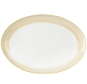 Блюдо овальное фарфоровое COUPE GOLDEN ORBIT, размер: 35х25 см PORCEL - Industria Portuguesa de Porcelanas, S.A Португалия, AP.77-3770-909 Оливеира до Баирраo магазин «Аура Дома»
