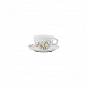 Чашка чайная (230 мл) с блюдцем (15 см), фарфор, серия OASIS