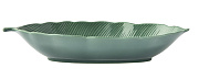 Салатник фарфоровый TROPICAL LEAVES GREEN, размер: 30х13 см в подарочной упаковке Easy Life магазин «Аура Дома»