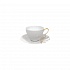 Чашка чайная (340 мл) с блюдцем (17 см), фарфор, серия FIUME D'ORO