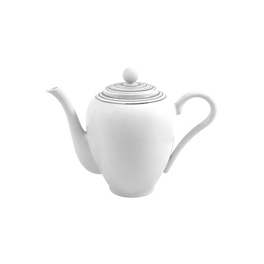 Кофейник, 1,44 мл, фарфор, серия SILVER STRIPES