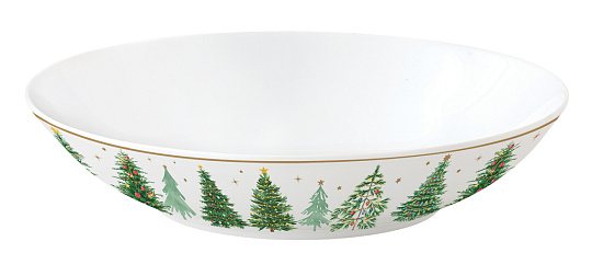 Блюдо глубокое фарфоровое FESTIVE TREES, д. 20,5 см