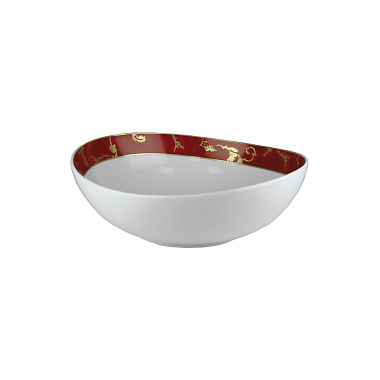 Салатник, 26 см, фарфор, серия GOLD RUBY