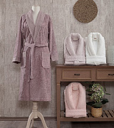 картинка Халат женский FRIDA, состав: 100% хлопок, размер: XL, цвет: кремовый  магазин «Аура Дома»