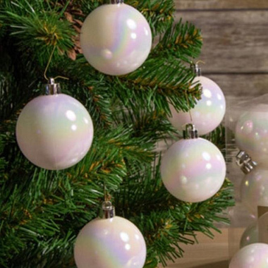Шар новогодний, перламутровый диамерт 8 см